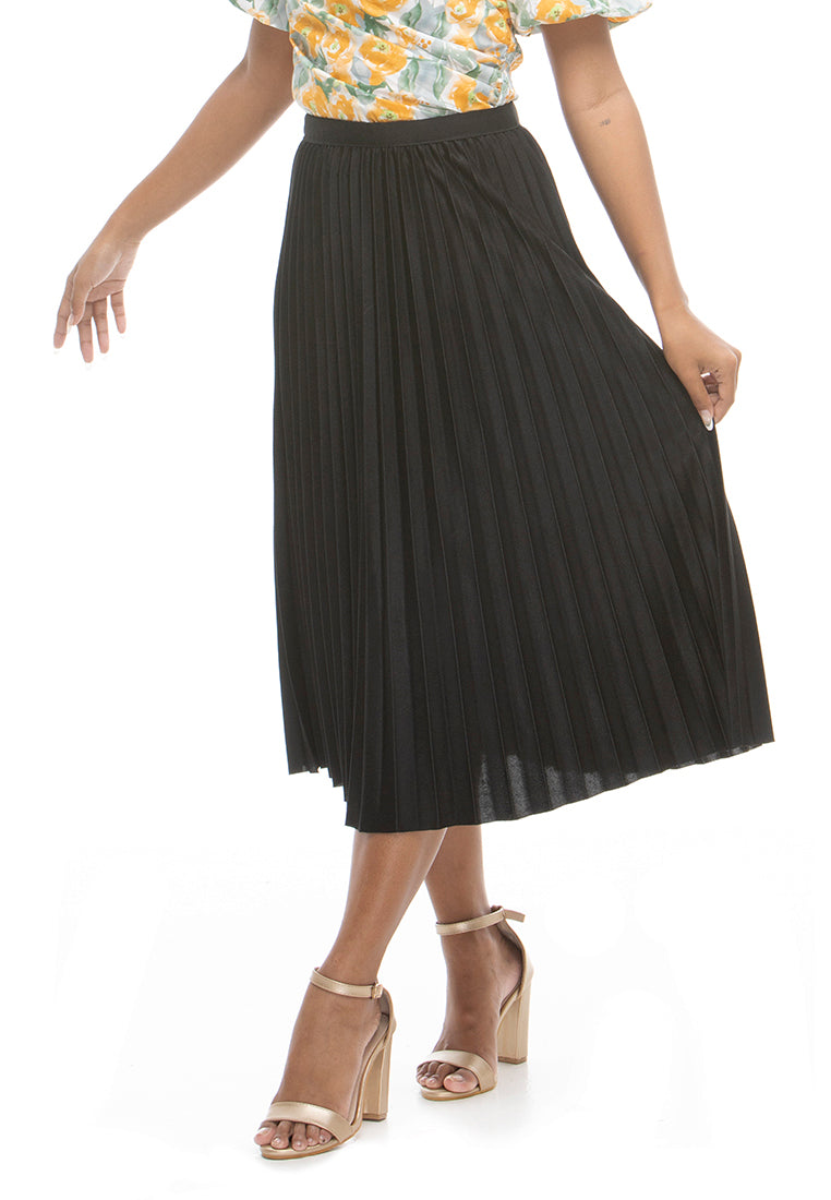 Black electric pleated skirt 2025