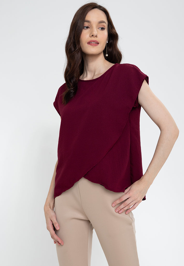 LYCA Continuous Sleeve Tulip Hem Top – badomoda